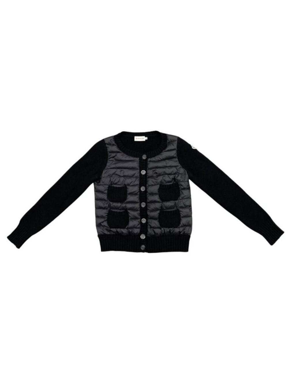 Moncler Cardigan Marione Tricot XS Wool Cut Replacement Knit Black Maglione